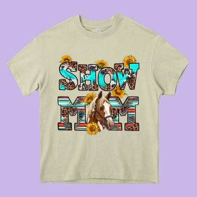 Heavy Core Tee show mom horse