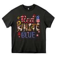 Asphalt red white and blue Heavy Core Tee - Artiststas