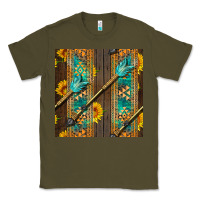 Army Green aztec and sunflowers Classic Tee - BundleAndBundleShop