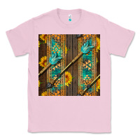 Bubblegum Pink aztec and sunflowers Classic Tee - BundleAndBundleShop