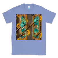 Colony Blue aztec and sunflowers Classic Tee - BundleAndBundleShop
