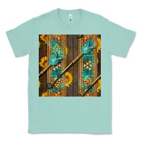 Seafoam aztec and sunflowers Classic Tee - BundleAndBundleShop