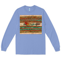 Colony Blue arrow wooden sunflower Long Sleeve Tee - Artiststas