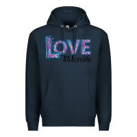 Navy Love Mom Life Premium Hoodie - Bettercallsaul