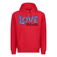 Red Love Mom Life Premium Hoodie - Bettercallsaul