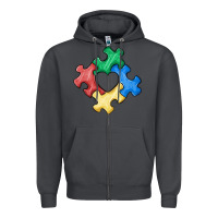 Smoke autism puzzle Zipper Hoodie - MaliasSmallBusiness