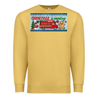 Antique Gold christmas is coming license plate Premium Sweatshirt - BundleAndBundleShop