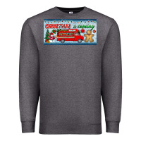 Charcoal Heather christmas is coming license plate Premium Sweatshirt - BundleAndBundleShop
