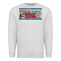 Dove Grey christmas is coming license plate Premium Sweatshirt - BundleAndBundleShop