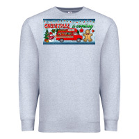 Heather Grey christmas is coming license plate Premium Sweatshirt - BundleAndBundleShop