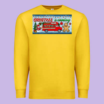 Christmas Is Coming License Plate Premium Sweatshirt Designed By Bundleandbundleshop