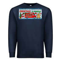 Navy christmas is coming license plate Premium Sweatshirt - BundleAndBundleShop