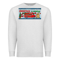 Oatmeal Heather christmas is coming license plate Premium Sweatshirt - BundleAndBundleShop