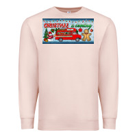 Pale Pink christmas is coming license plate Premium Sweatshirt - BundleAndBundleShop