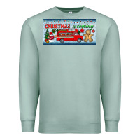 Seafoam christmas is coming license plate Premium Sweatshirt - BundleAndBundleShop