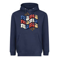 Navy American Mama Heavyweight Hoodie - BundleAndBundleShop
