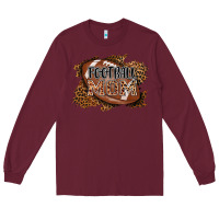 Burgundy football mom Long Sleeve Tee - AdoDesignShop