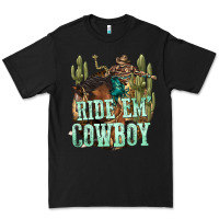 Black ride em cowboy Premium Tee - texasbilliewilder
