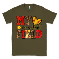 Army Green my heart is on that field softball Classic Tee - AdoDesignShop