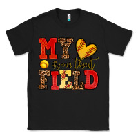 Black my heart is on that field softball Classic Tee - AdoDesignShop