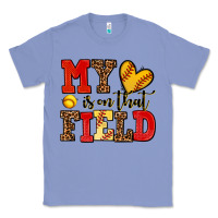 Colony Blue my heart is on that field softball Classic Tee - AdoDesignShop