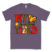Lavender my heart is on that field softball Classic Tee - AdoDesignShop