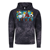 Cloud Black Tis The Season Christmas With Soccer Ball And Snowman Vintage Hoodie - FaDigitalArtStudio