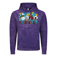 Cloud Purple Tis The Season Christmas With Soccer Ball And Snowman Vintage Hoodie - FaDigitalArtStudio