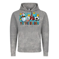 Cloud Rock Tis The Season Christmas With Soccer Ball And Snowman Vintage Hoodie - FaDigitalArtStudio