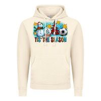 Vintage Artic Tis The Season Christmas With Soccer Ball And Snowman Vintage Hoodie - FaDigitalArtStudio