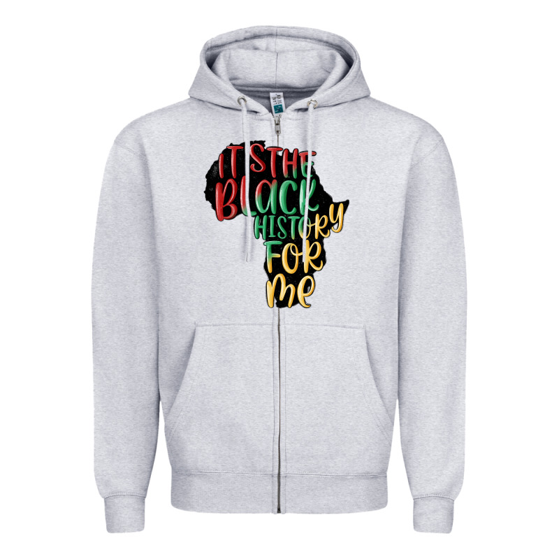 Its The Black History For Me Zipper Hoodie by MaliasSmallBusiness | Teevron