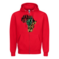 Red its the black history for me Zipper Hoodie - MaliasSmallBusiness