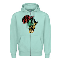 Seafoam its the black history for me Zipper Hoodie - MaliasSmallBusiness
