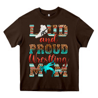 Chocolate Brown loud and proud wrestling mom Heavy Core Tee - RanaPortraitStore