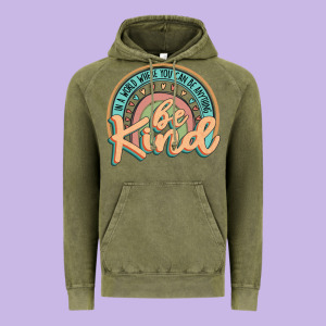 Be Kind Vintage Hoodie Designed By Jahusdesignshop