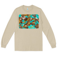 Mushroom western turquoise leopard and cowhide background Long Sleeve Tee - Artiststas