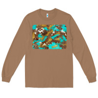 Toasted Coconut western turquoise leopard and cowhide background Long Sleeve Tee - Artiststas