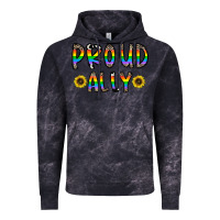Cloud Black proud ally Vintage Hoodie - CowhideDigitalArt