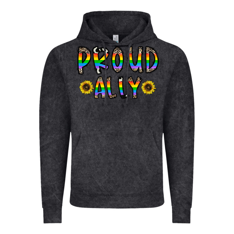 Proud Ally Vintage Hoodie by CowhideDigitalArt | Teevron