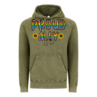 Vintage Olive proud ally Vintage Hoodie - CowhideDigitalArt