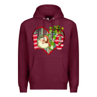 Burgundy Love Christmas Santa Premium Hoodie - Bettercallsaul