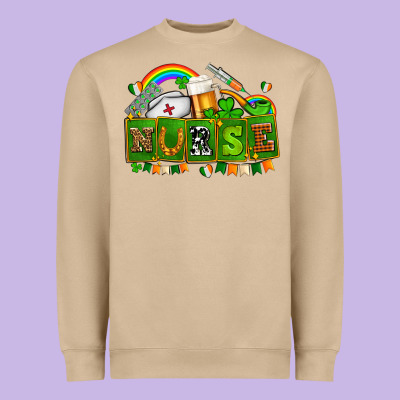 St Patricks Nurse Heavyweight Sweatshirt Designed By Adodesignshop