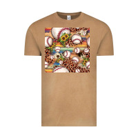 Vintage Camel baseball leopard cowhide sunflower seamless pattern Vintage Tee - JahusDesignShop