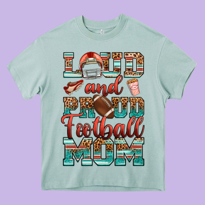 Heavy Core Tee loud and proud football mom