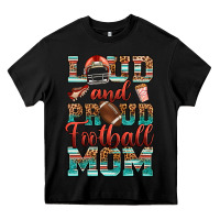 Black loud and proud football mom Heavy Core Tee - RanaPortraitStore