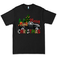 Black merry christmas with black truck Premium Tee - Zillion Design Studio