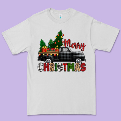 Merry Christmas With Black Truck Premium Tee Designed By Zillion Design Studio
