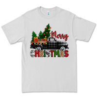Dove Grey merry christmas with black truck Premium Tee - Zillion Design Studio