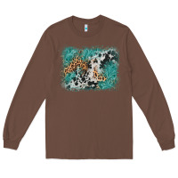 Chestnut cowhide turquoise leather background Long Sleeve Tee - AdoDesignShop