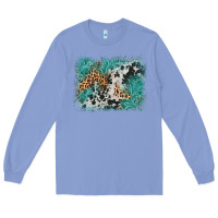 Colony Blue cowhide turquoise leather background Long Sleeve Tee - AdoDesignShop